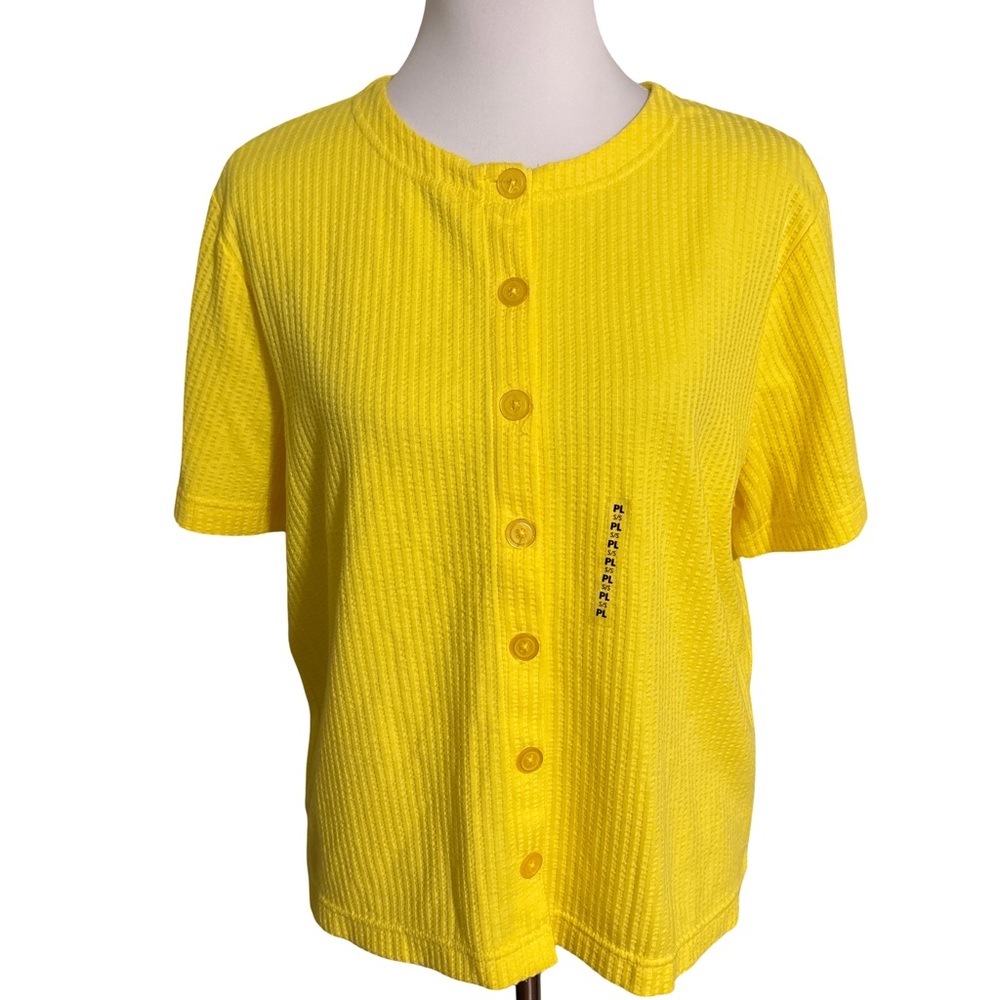 Mountain Lake Yellow Button-Up Blouse